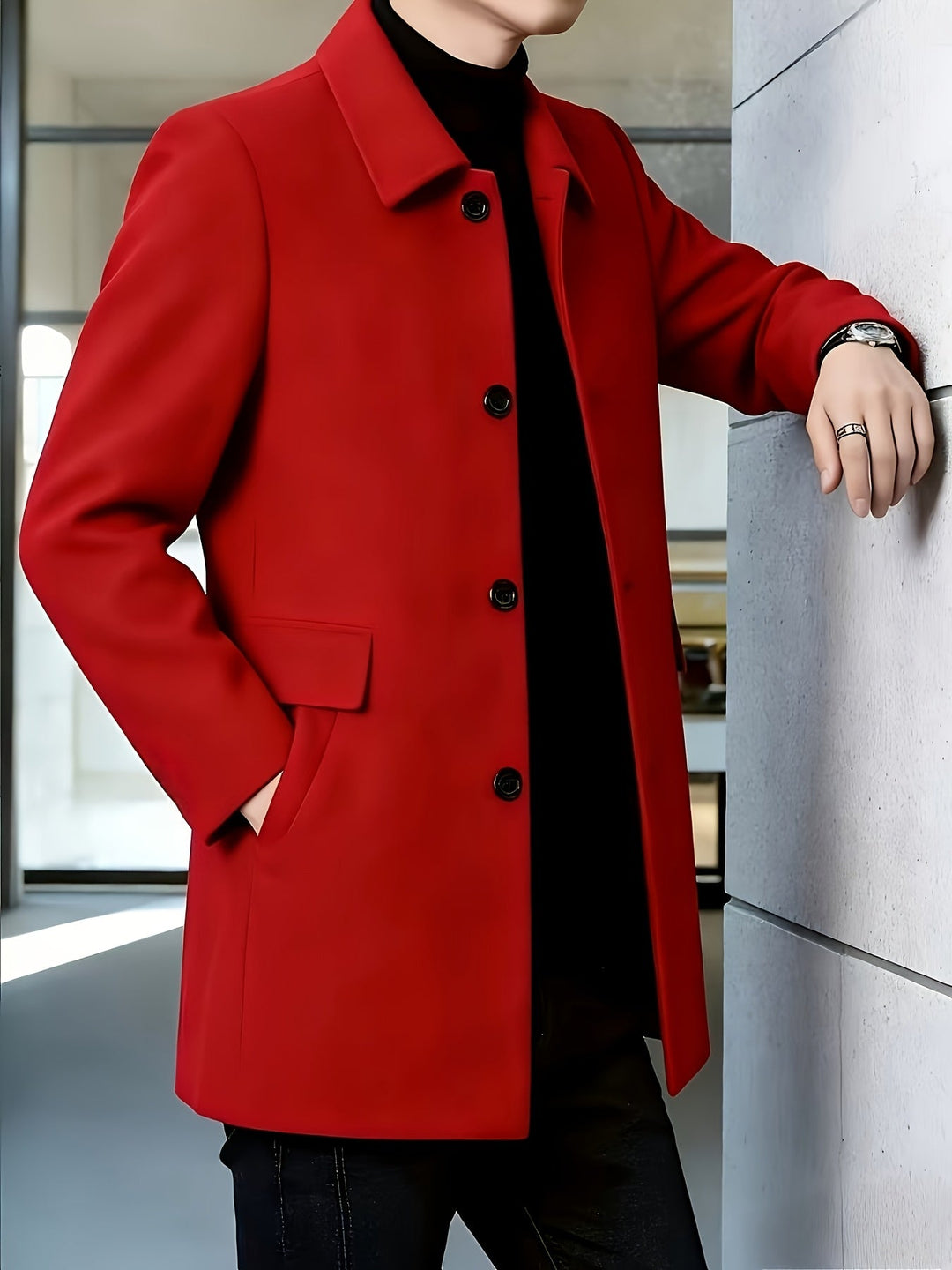 Bennett | Refined Single-Breasted Overcoat with Classic Collar
