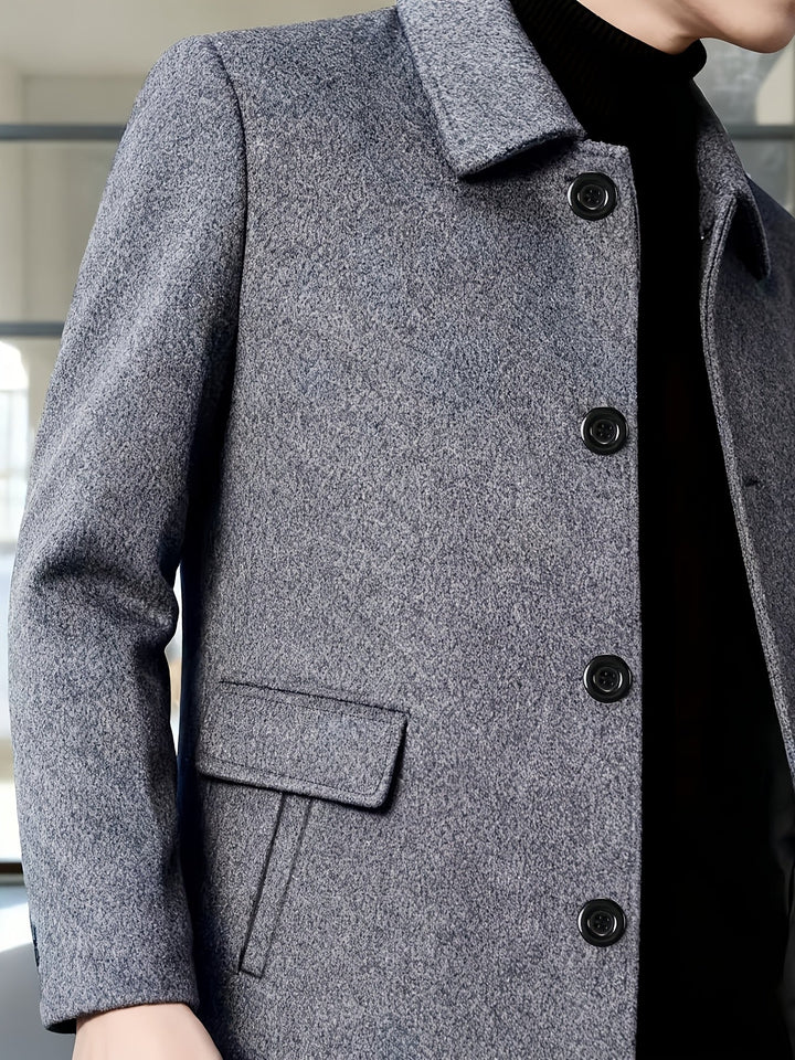 Bennett | Refined Single-Breasted Overcoat with Classic Collar