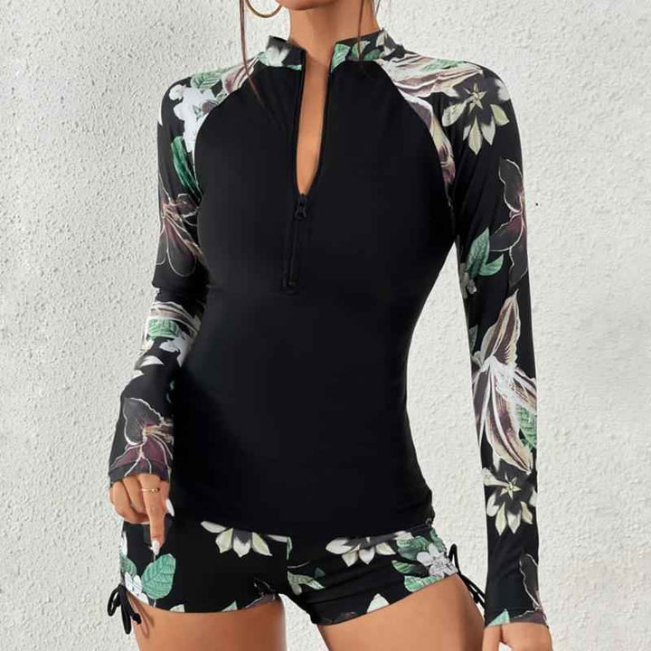 Elegantní tankini set s dlouhým rukávem pro stylové plavky
