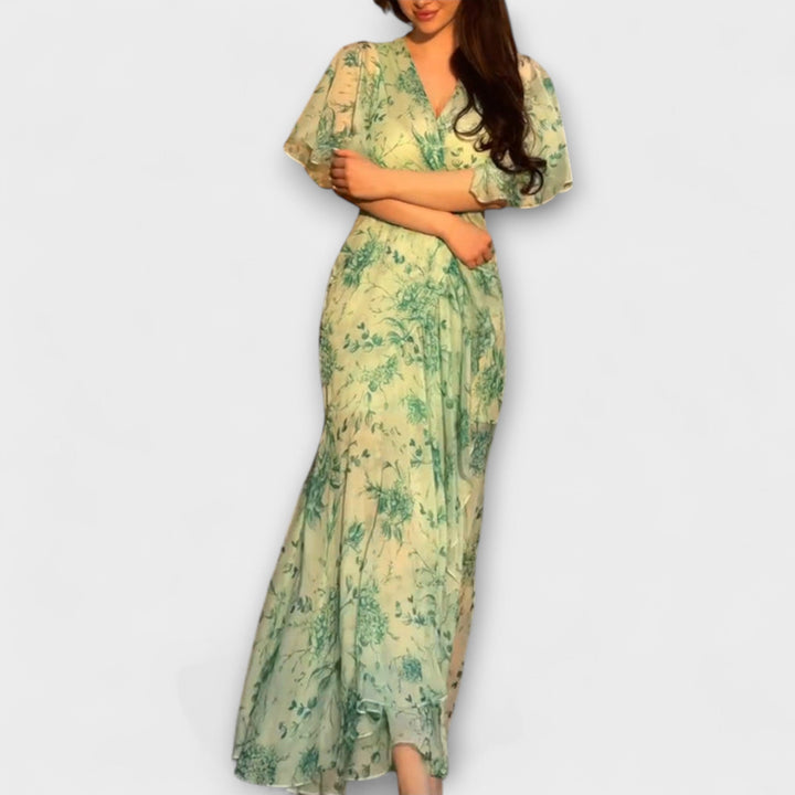 Lana - Vestido floral estiloso con escote en V