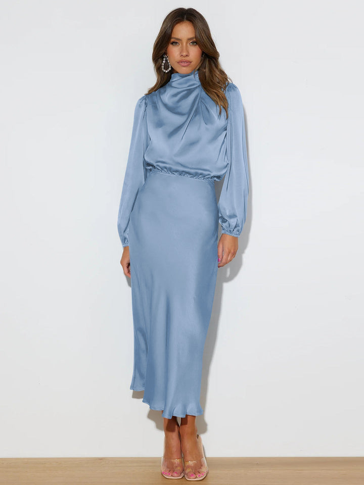 Isabella | Raffiniertes Satin-Midikleid