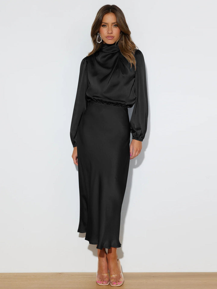 Isabella | Raffiniertes Satin-Midikleid