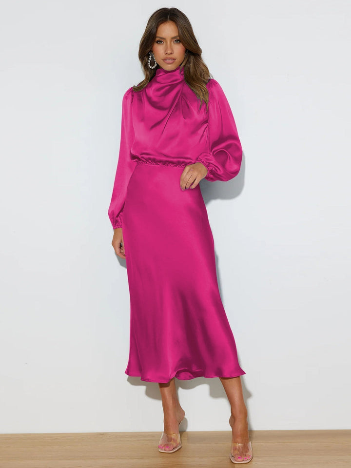 Isabella | Raffiniertes Satin-Midikleid