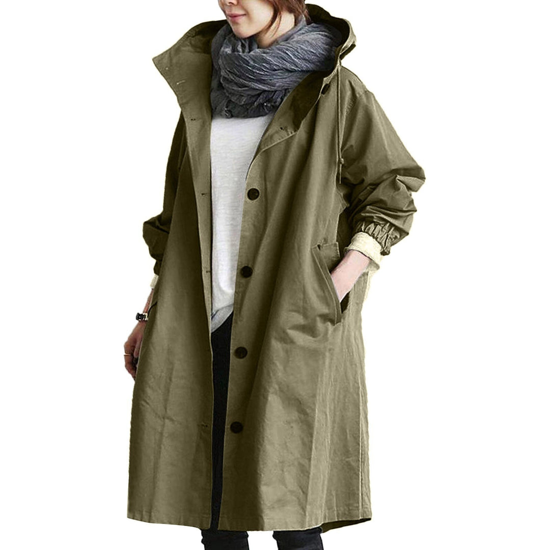 Women's Raincoat Waterproof Long Length Hooded Casual to Outdoor Wear