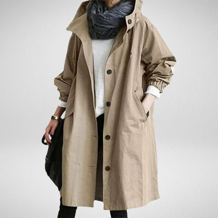 Women's Raincoat Waterproof Long Length Hooded Casual to Outdoor Wear