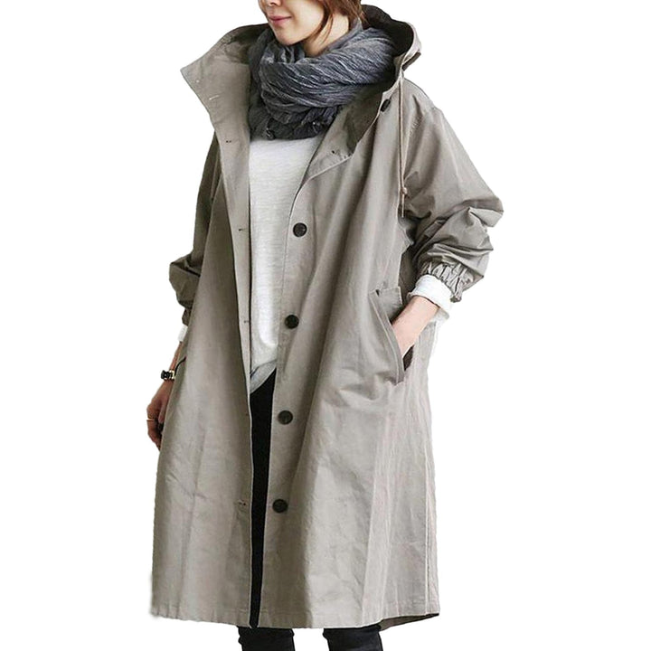 Women's Raincoat Waterproof Long Length Hooded Casual to Outdoor Wear