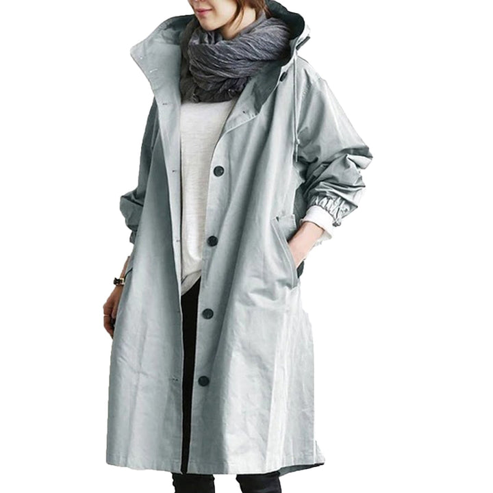 Women's Raincoat Waterproof Long Length Hooded Casual to Outdoor Wear