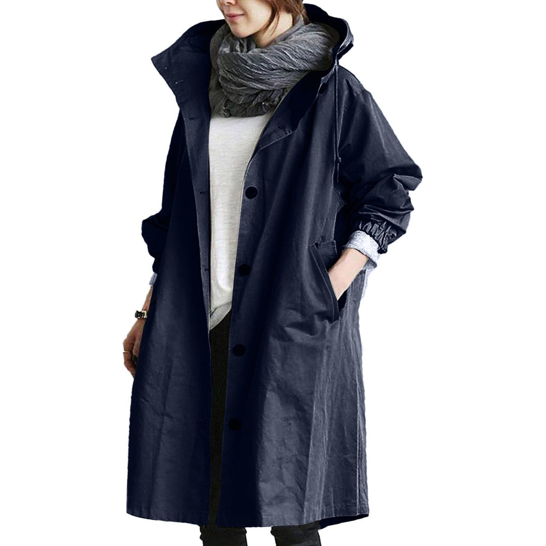 Women's Raincoat Waterproof Long Length Hooded Casual to Outdoor Wear