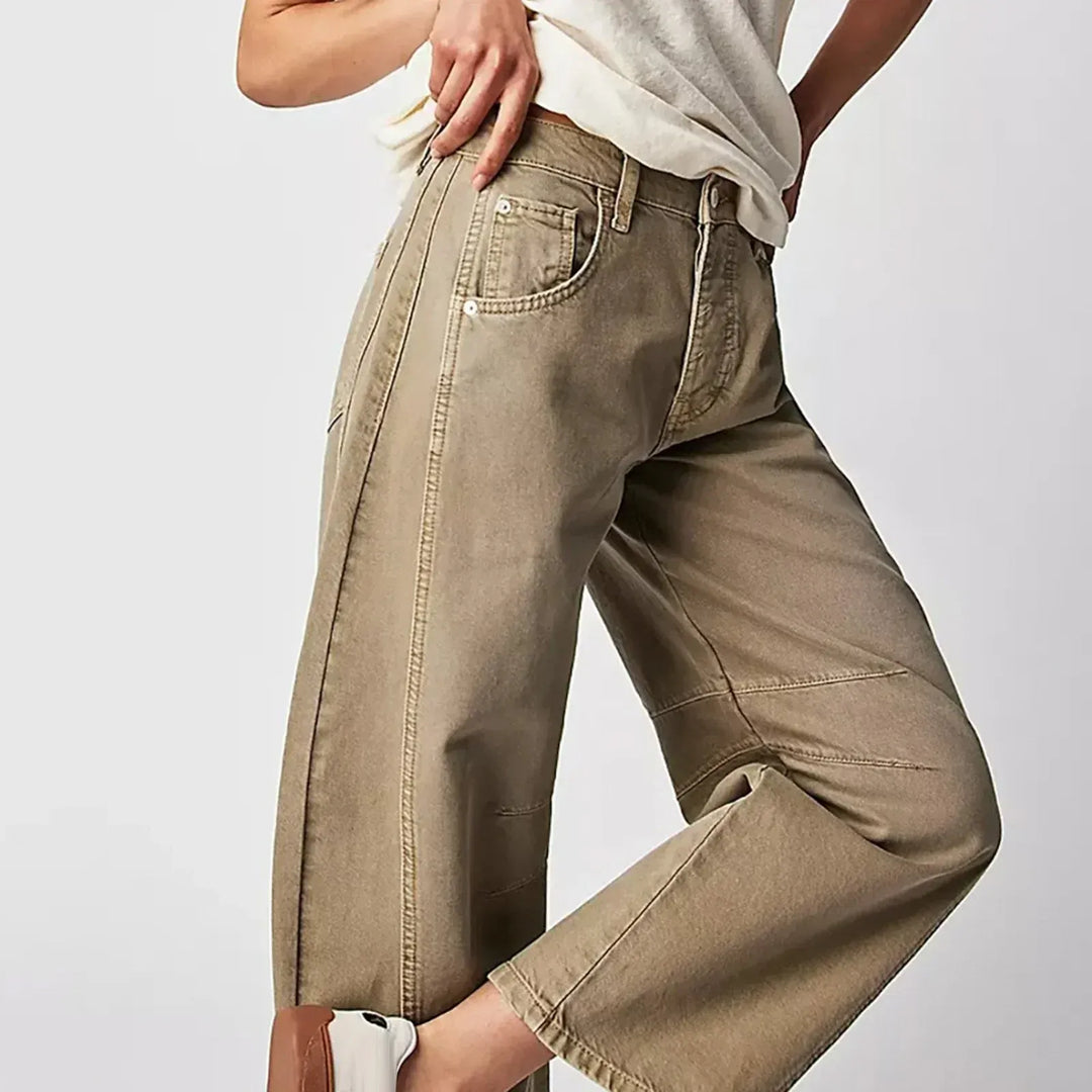 Cleo | Jean femme décontracté à taille haute et jambe ballon