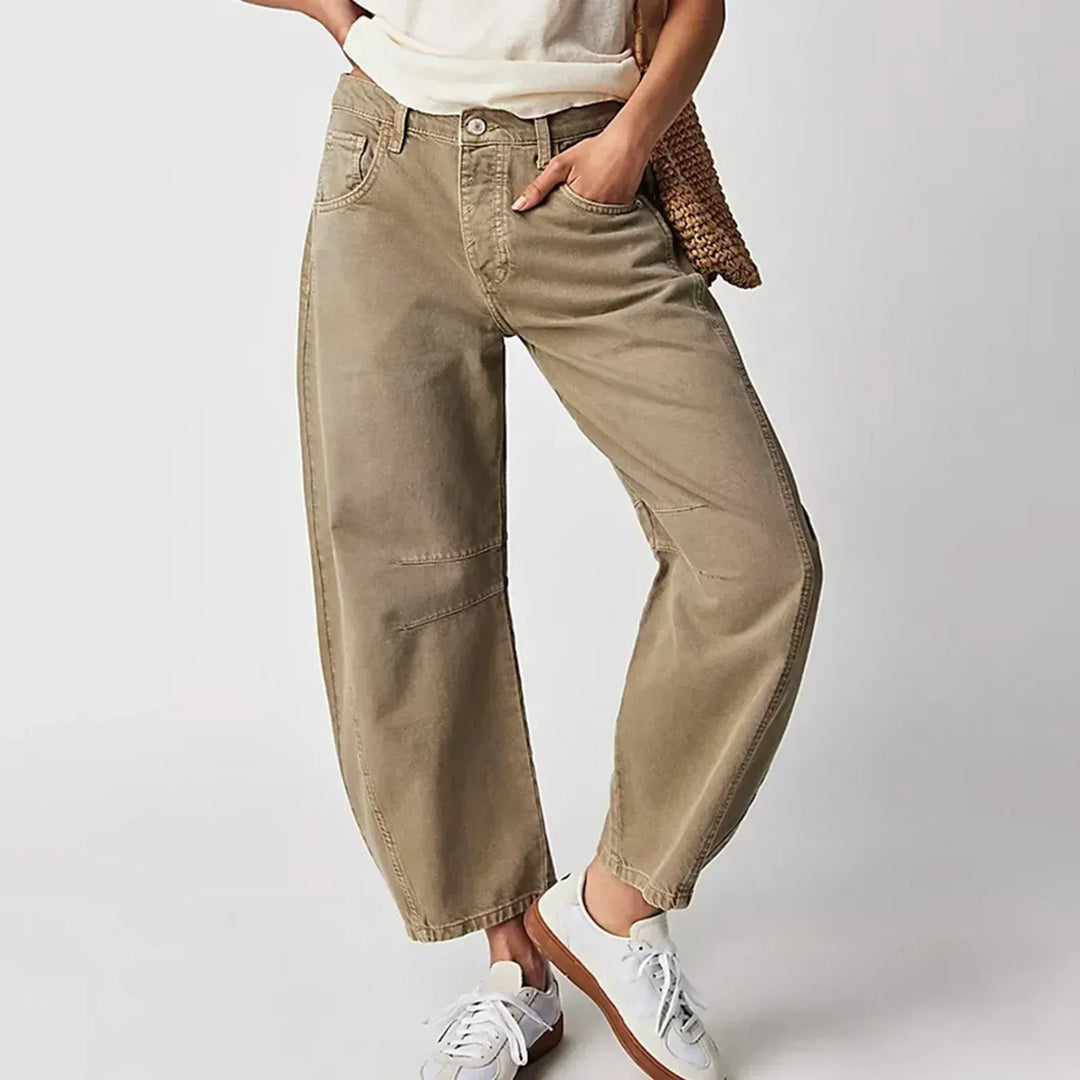 Cleo | Jean femme décontracté à taille haute et jambe ballon