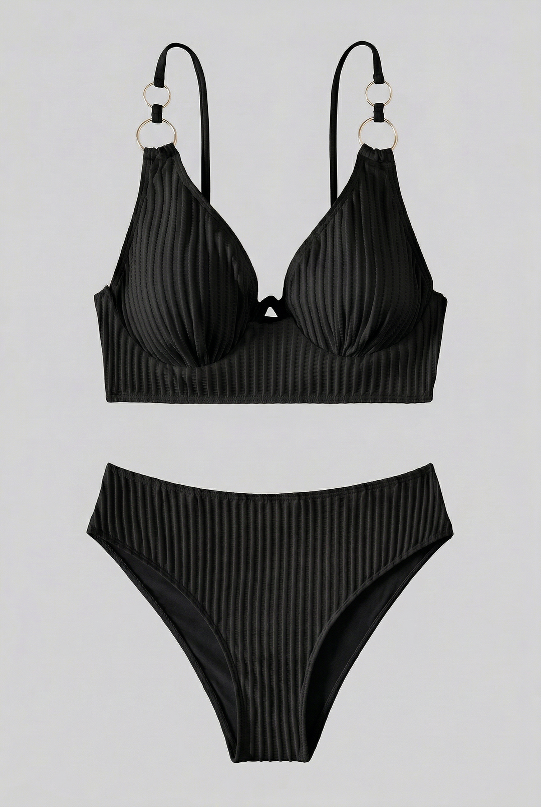 Flatterende Højtaljet Bikini Sæt