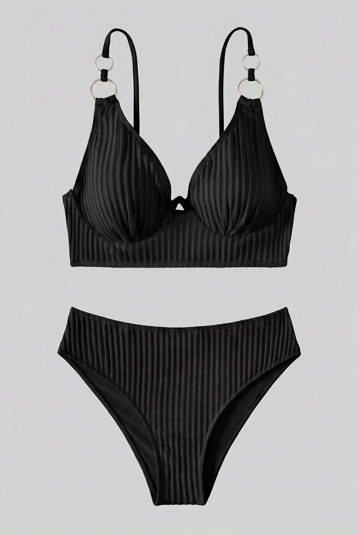 Flatterende Højtaljet Bikini Sæt
