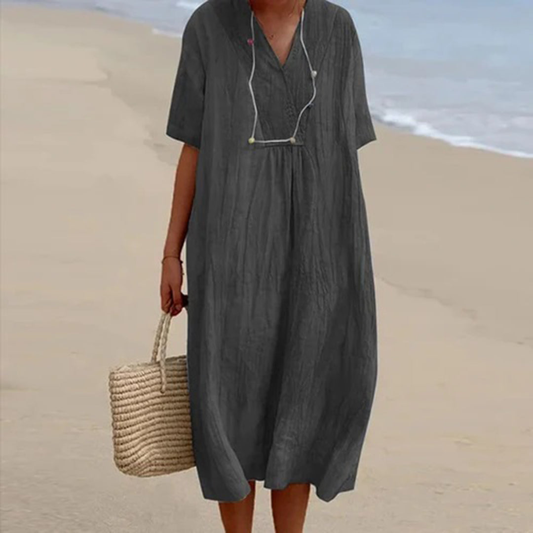 Karen – Vestido Midi de Caimento Relaxado