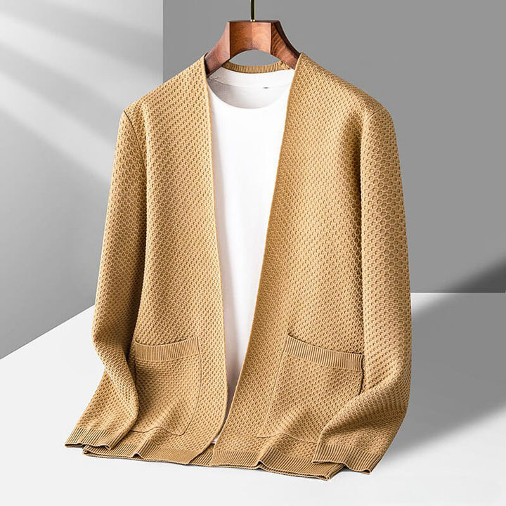 James™ - Komfortabel Honeycomb Strikket Cardigan