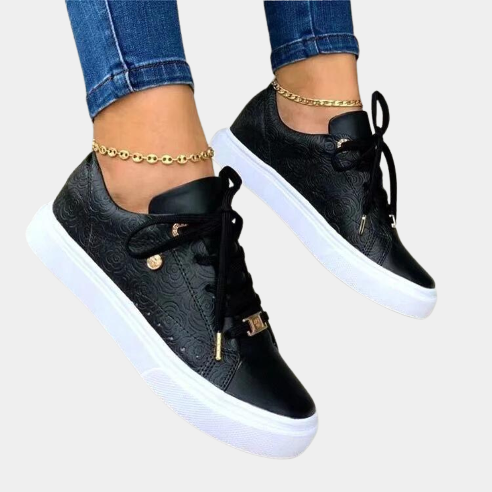 Baskets pour femmes en similicuir, soutien matelassé, style polyvalent, décontracté ou semi-formel