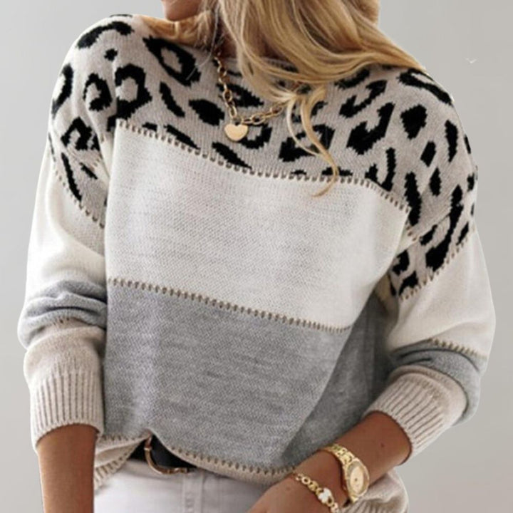 Charlene | Suéter Casual con Estampado de Leopardo