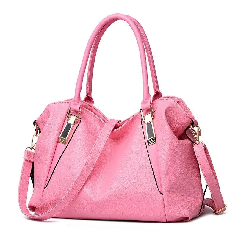 Yvette | Elegant Large-Capacity Handbag with Metallic Hardware