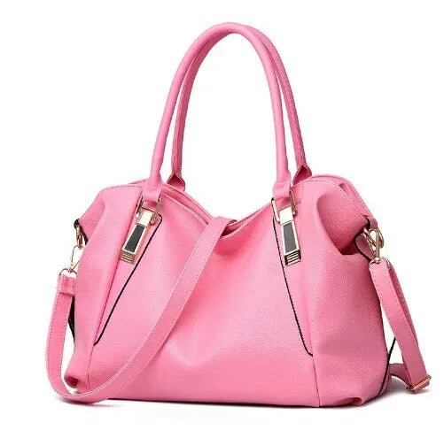 Yvette | Elegant Large-Capacity Handbag with Metallic Hardware