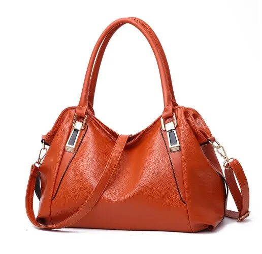 Yvette | Elegant Large-Capacity Handbag with Metallic Hardware