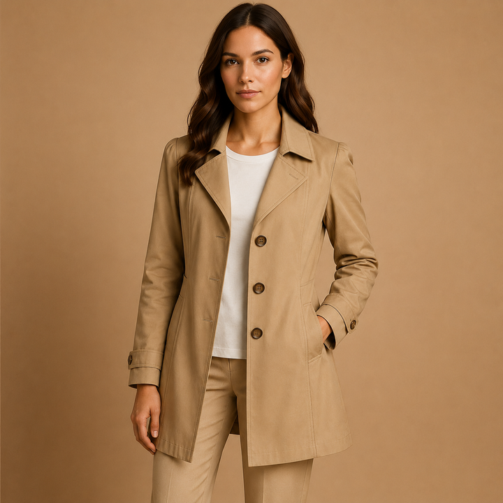 Elegant trenchcoat til kvinder med knapper foran