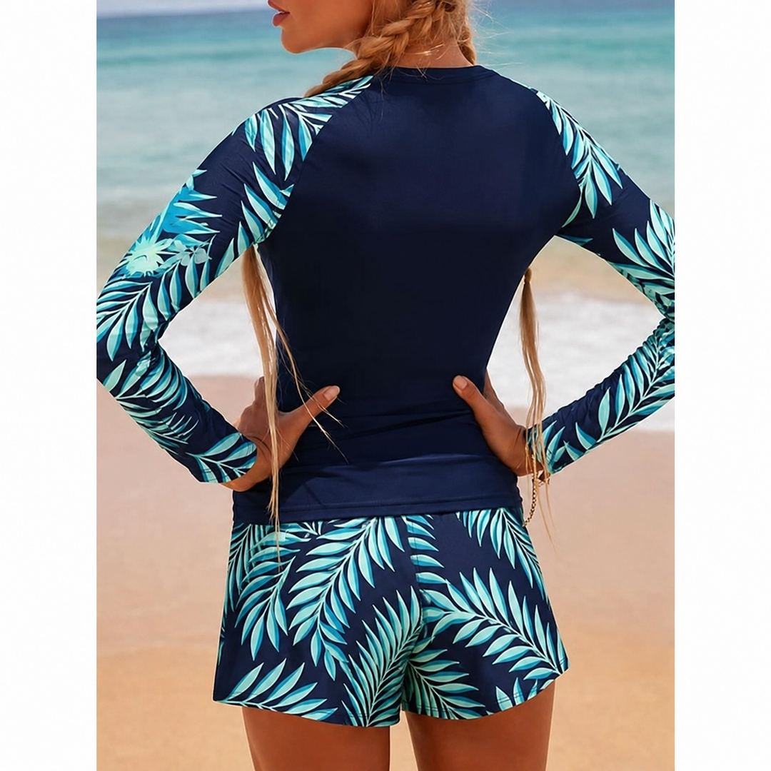 Maiô Surf Dois Peças Noa de Manga Longa – Proteção Solar, Flexível, Pronto para Ondas
