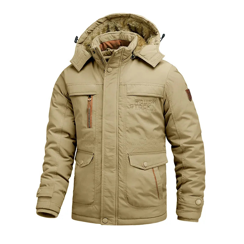 Clay | Hardy Men’s Insulated Waterproof Jacket with Detachable Hood