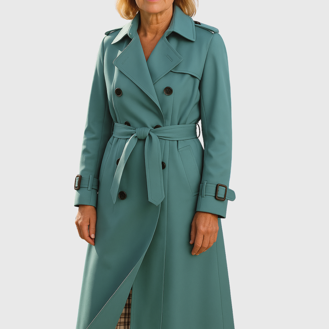 Women's Trenchcoat Belted Double-Breasted Water-Resistant Everyday