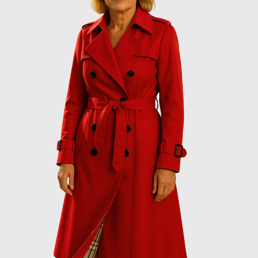 Women's Trenchcoat Belted Double-Breasted Water-Resistant Everyday