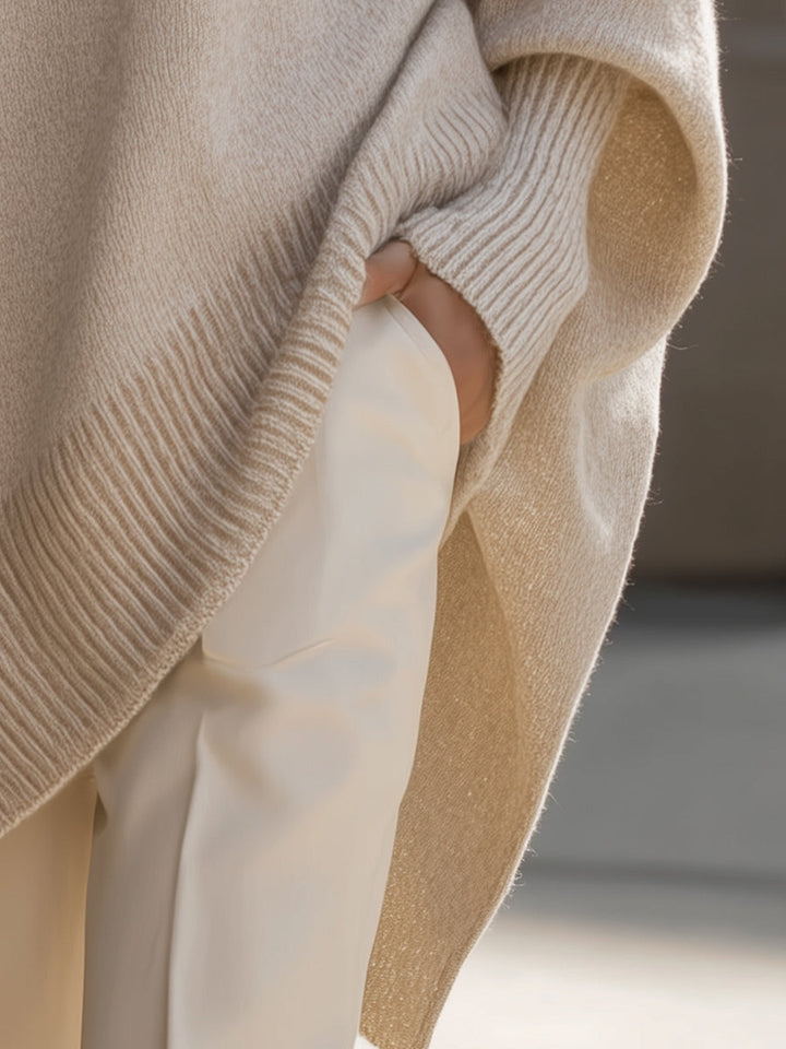 Sutton | Effortless Women's Oversized Long Sleeve Sweater with Textured Knit