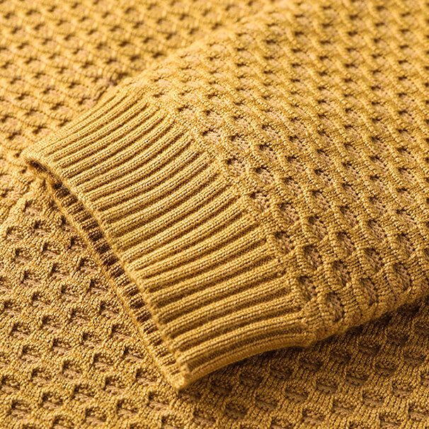 James™ - Komfortabel Honeycomb Strikket Cardigan