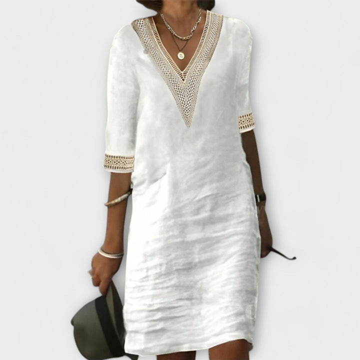 Emelia | Boho-inspiriertes V-Ausschnitt Kleid