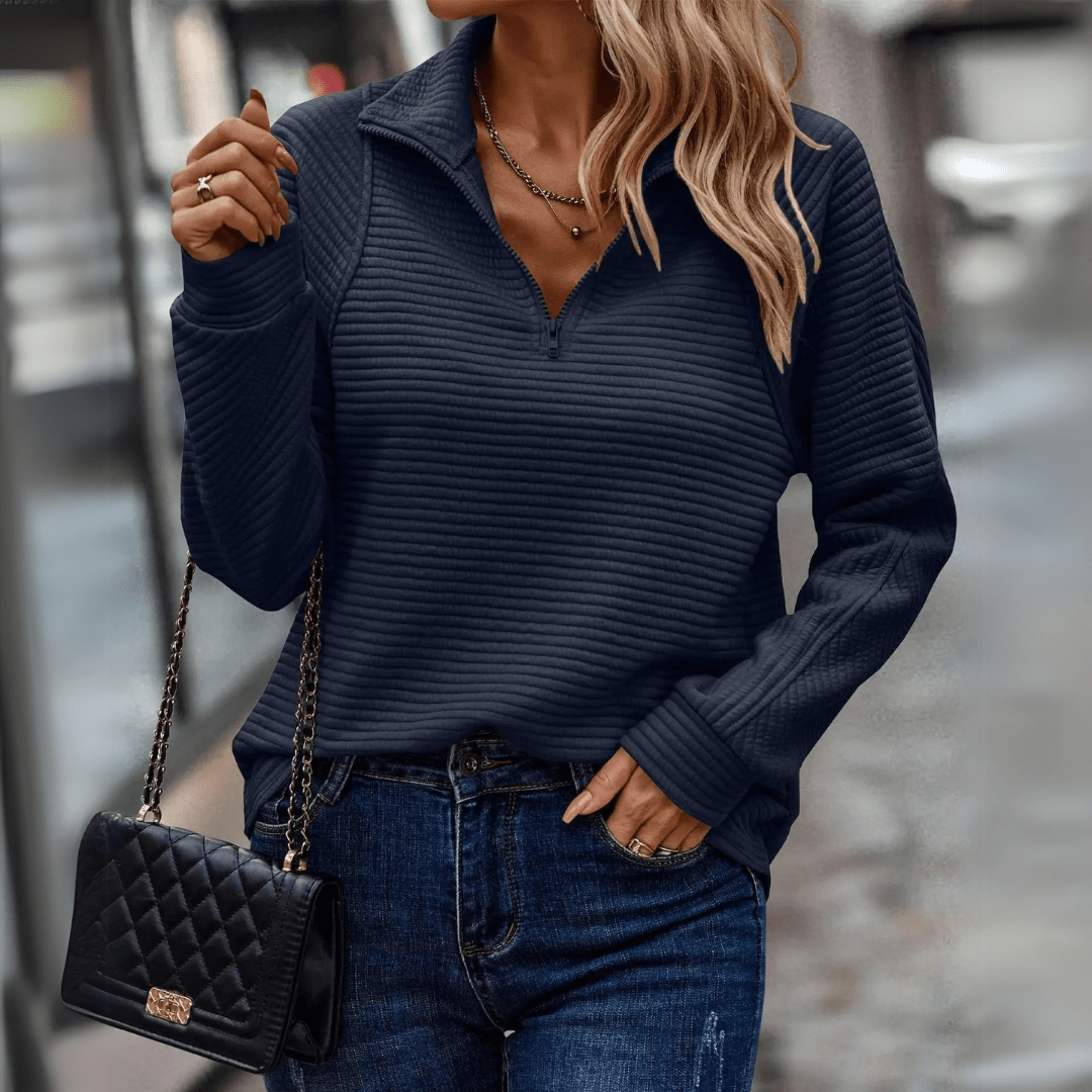 Jenica | Pullover Chic con Mezza Cerniera