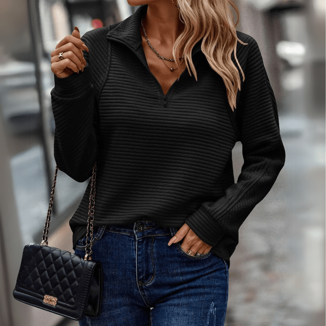 Jenica | Pullover Chic con Mezza Cerniera