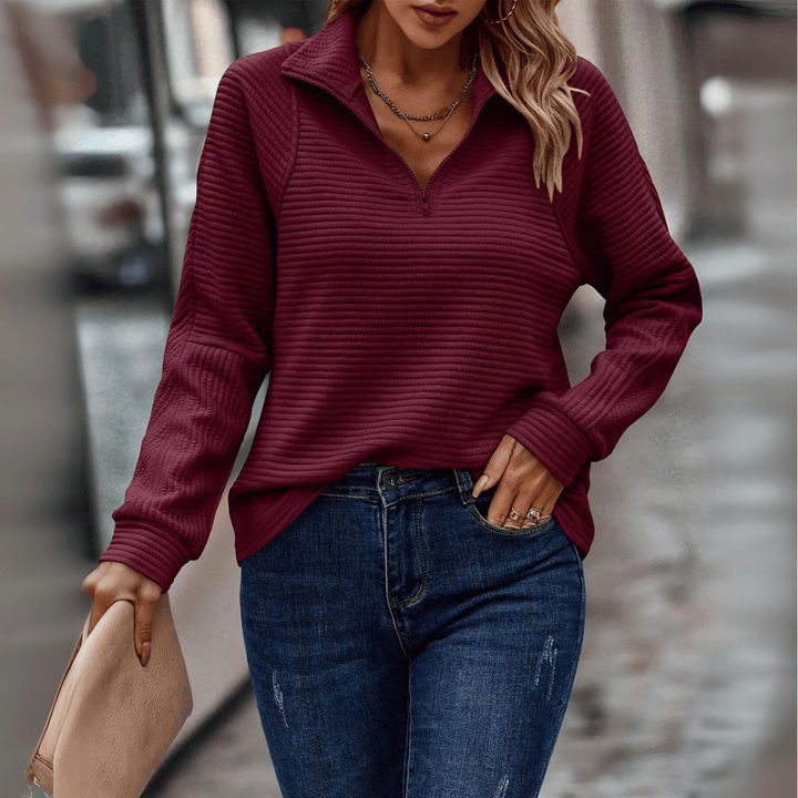Jenica | Pullover Chic con Mezza Cerniera