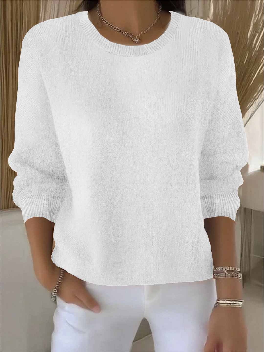 Dámský svetr, měkká tkanina, splývavý střih, univerzální styl, ležérně elegantní