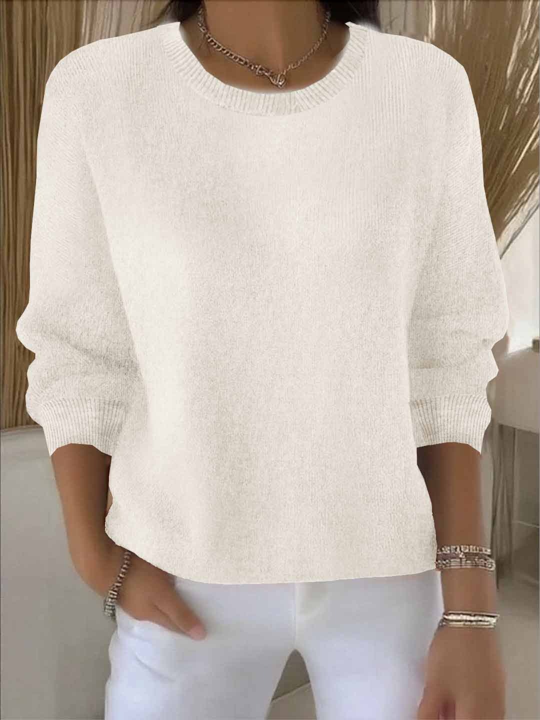 Dámský svetr, měkká tkanina, splývavý střih, univerzální styl, ležérně elegantní