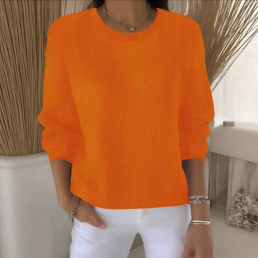 Dámský svetr, měkká tkanina, splývavý střih, univerzální styl, ležérně elegantní