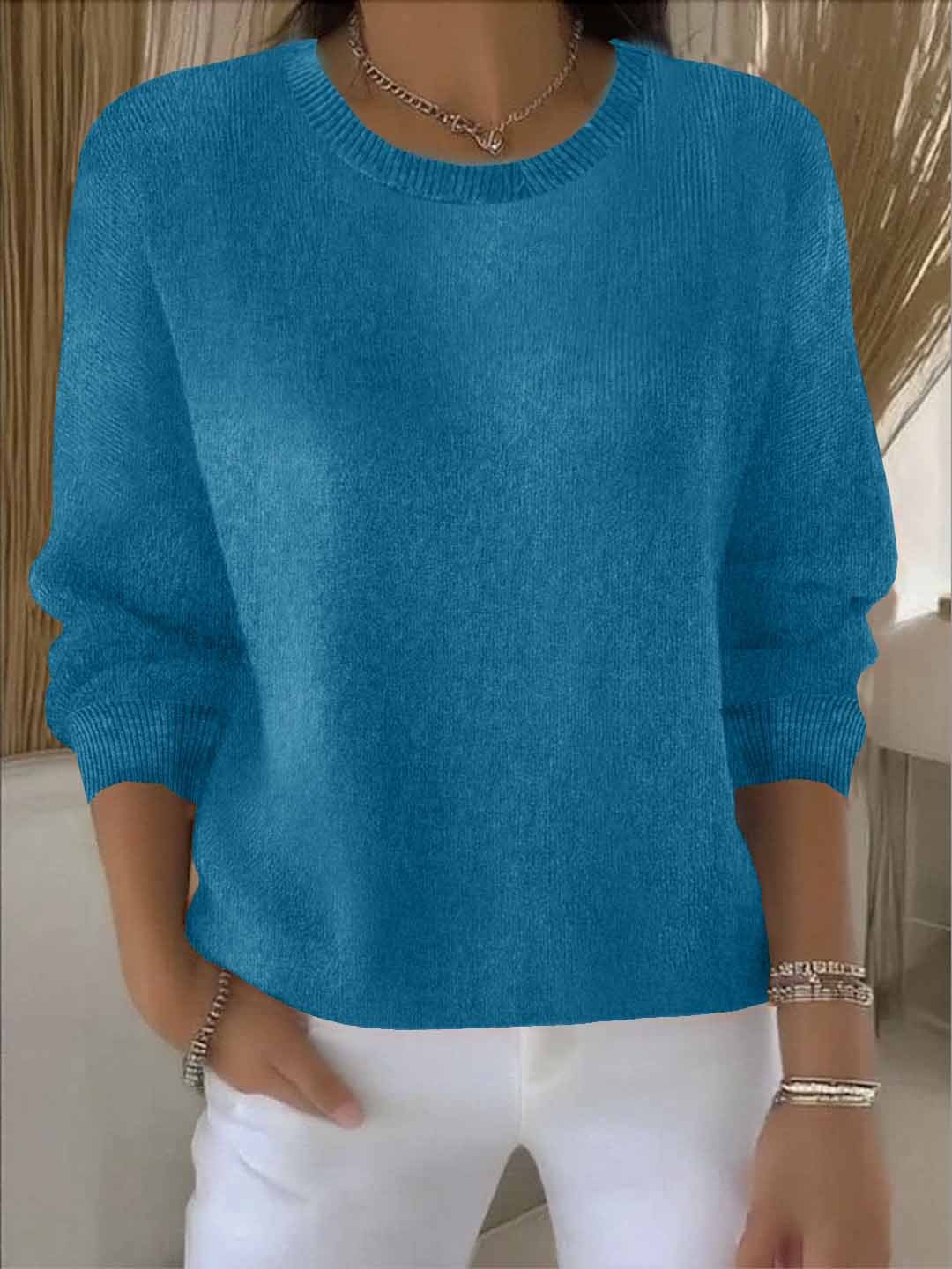 Dámský svetr, měkká tkanina, splývavý střih, univerzální styl, ležérně elegantní