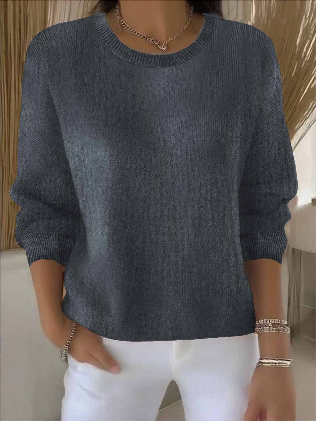 Dámský svetr, měkká tkanina, splývavý střih, univerzální styl, ležérně elegantní