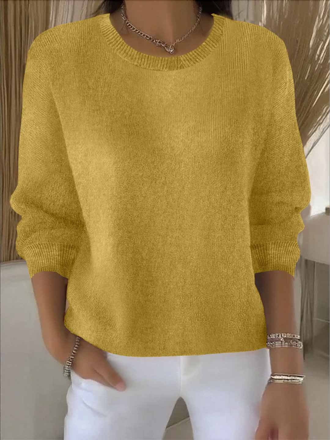 Dámský svetr, měkká tkanina, splývavý střih, univerzální styl, ležérně elegantní