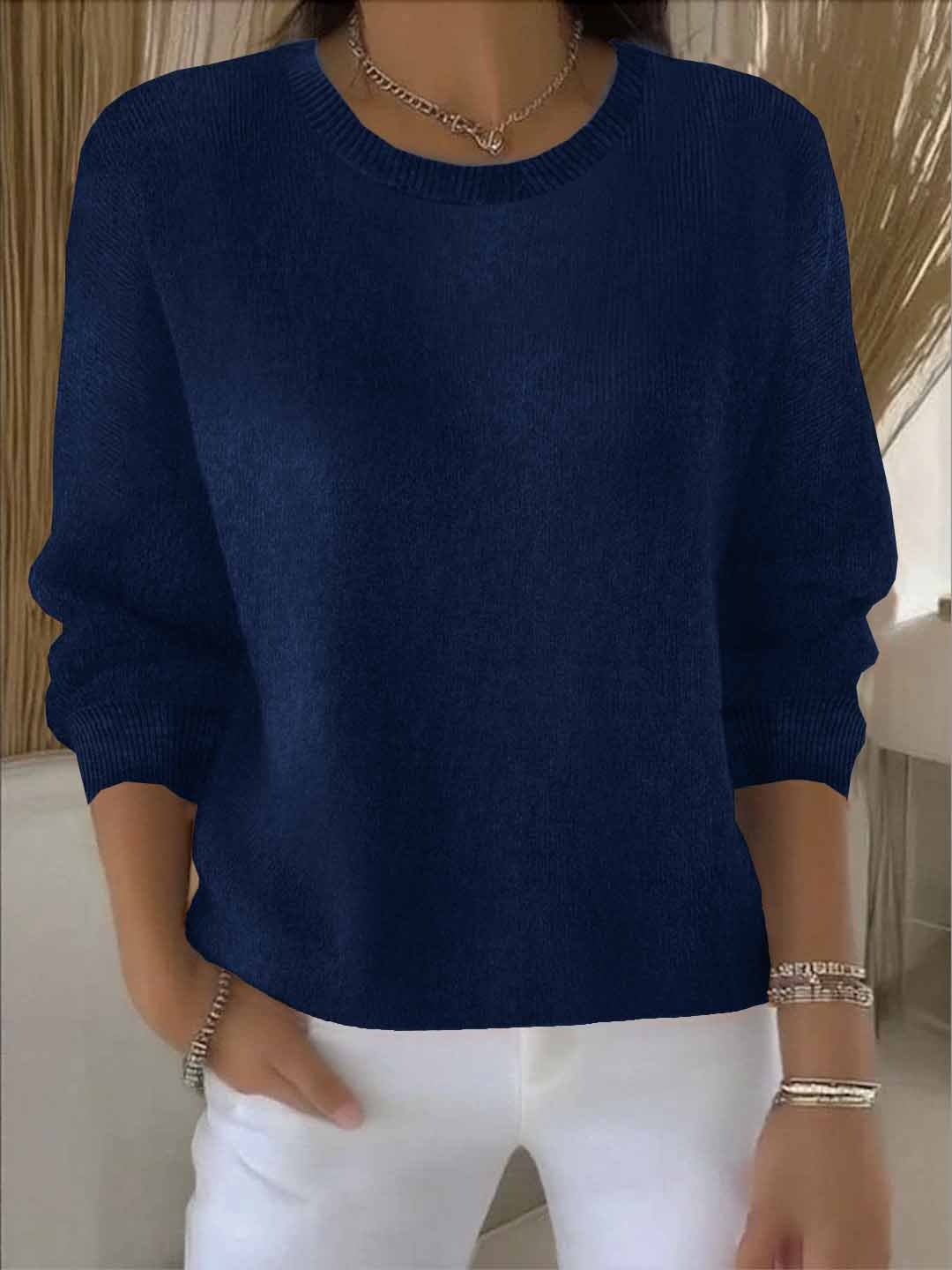 Dámský svetr, měkká tkanina, splývavý střih, univerzální styl, ležérně elegantní