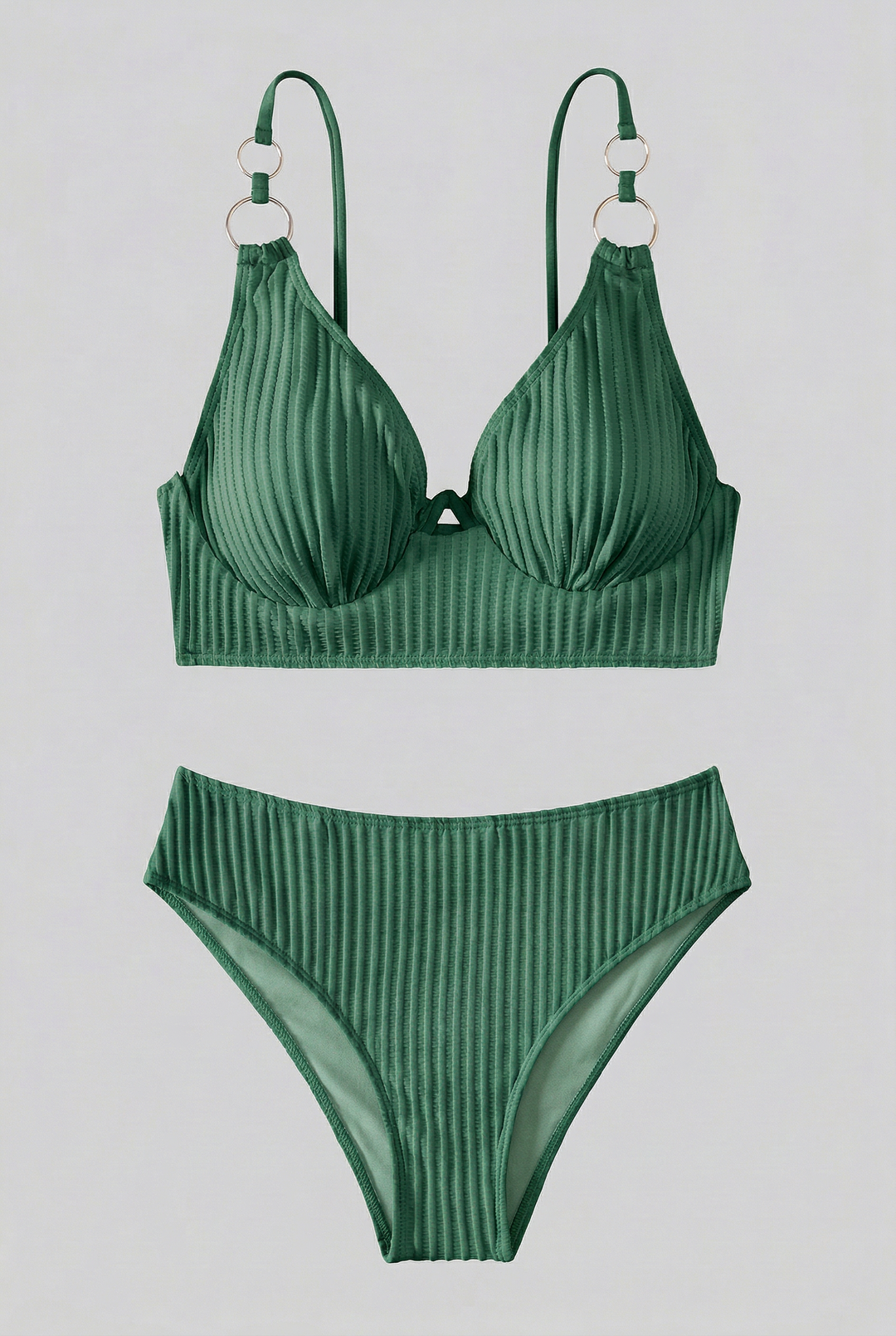 Flatterende Højtaljet Bikini Sæt