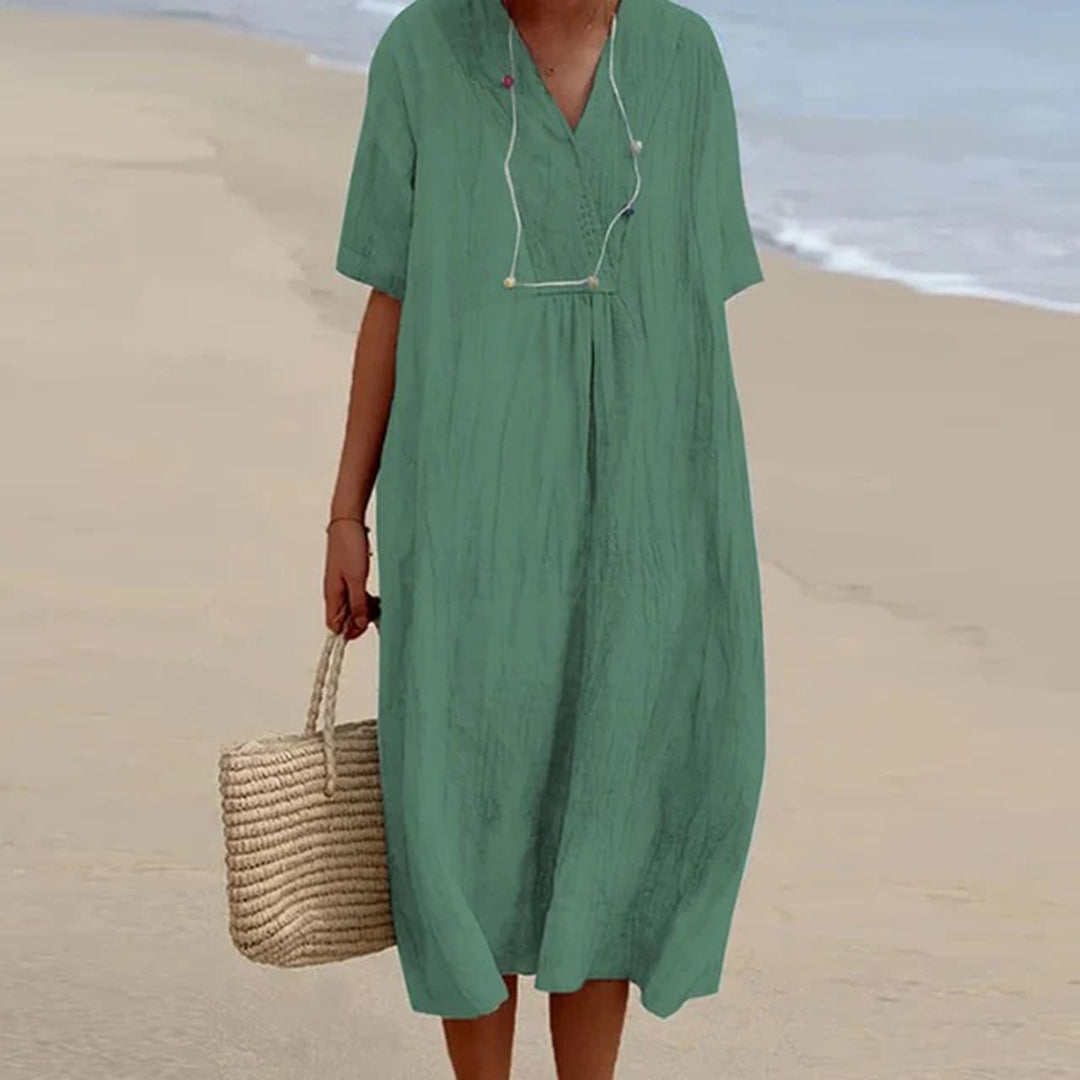 Karen – Vestido Midi de Caimento Relaxado