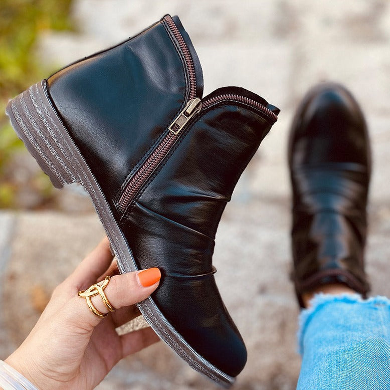 Botines con cremallera para mujer