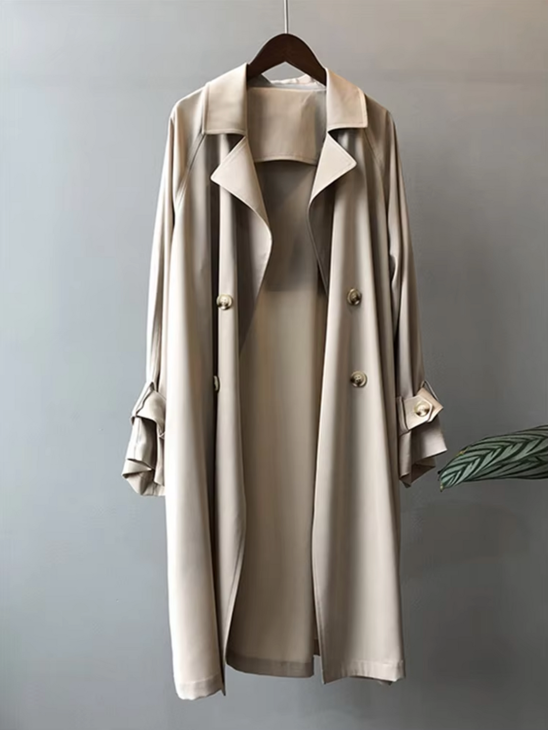 Gabardina para mujer, impermeable, de doble botonadura, con solapas, casual y formal