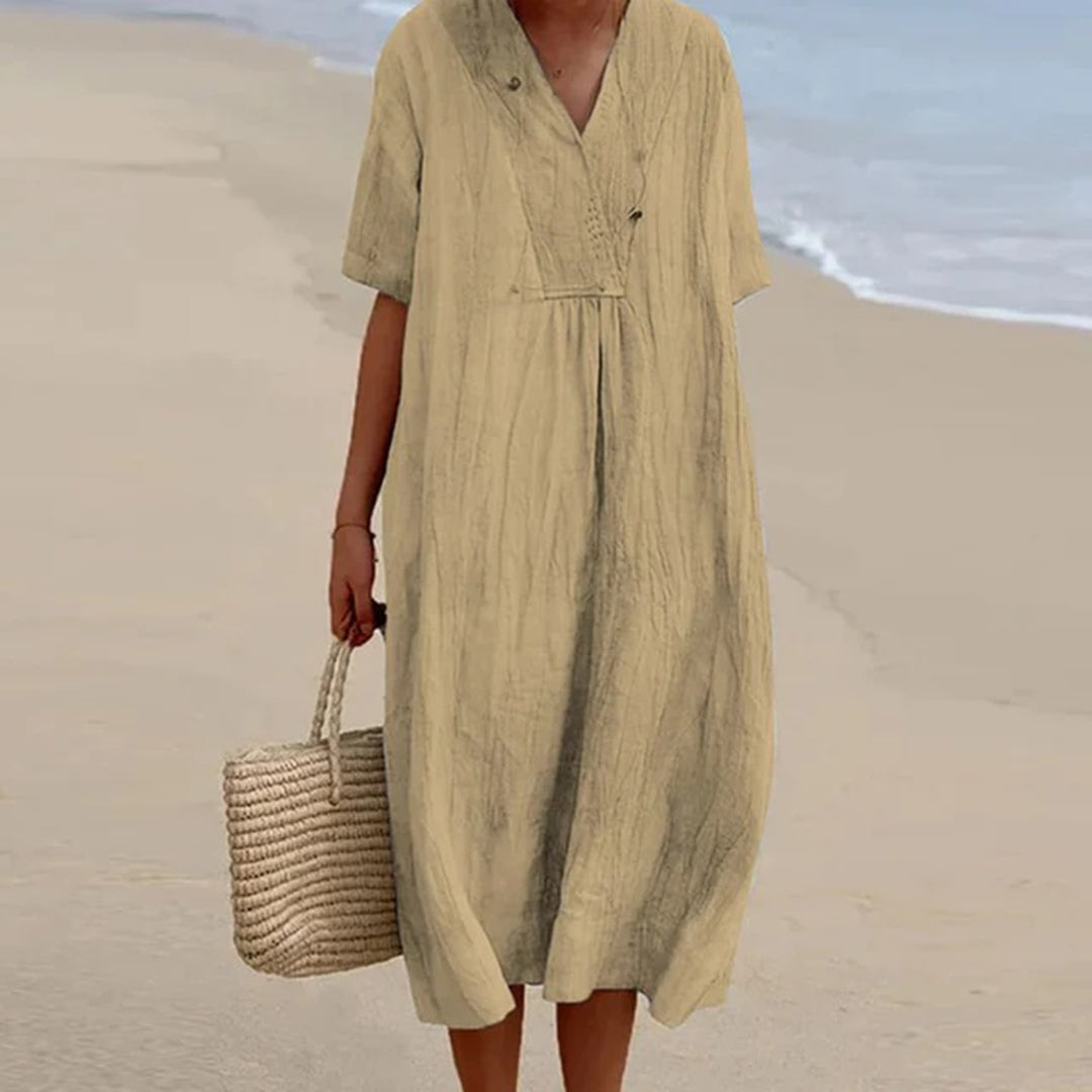 Karen – Vestido Midi de Caimento Relaxado