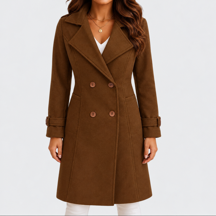 Noelle | Refined Tailored Coat with Classic Lapels and Button Closure