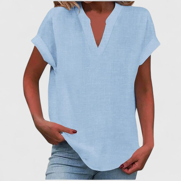 Xavinah | Bequeme V-Ausschnitt Bluse