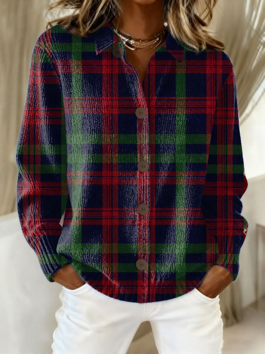 Tess™ – Kariertes Hoodie-Bluse