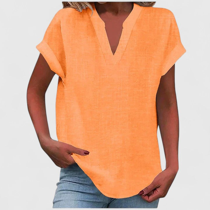 Xavinah | Bequeme V-Ausschnitt Bluse
